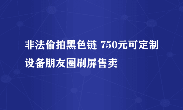 非法偷拍黑色链 750元可定制设备朋友圈刷屏售卖