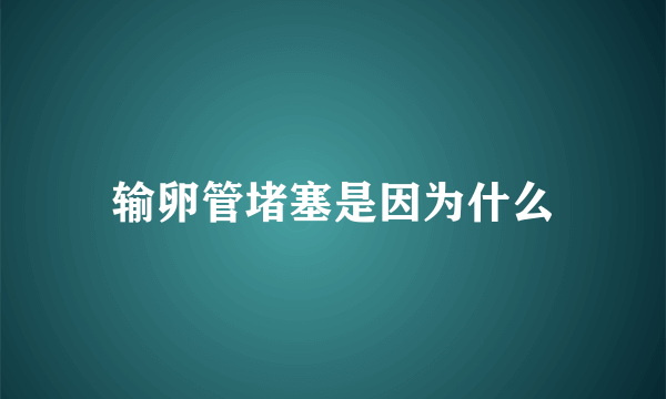 输卵管堵塞是因为什么