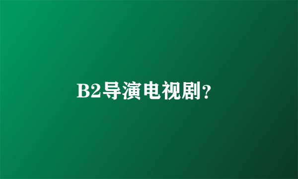 B2导演电视剧？