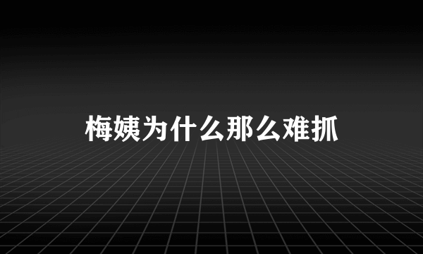 梅姨为什么那么难抓