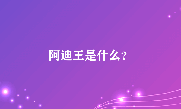 阿迪王是什么？