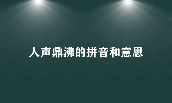 人声鼎沸的拼音和意思