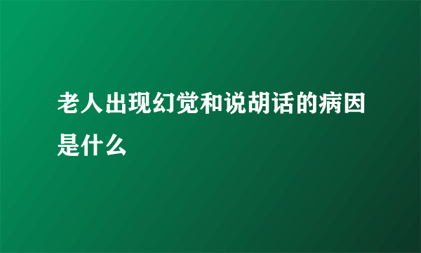 老人出现幻觉和说胡话的病因是什么