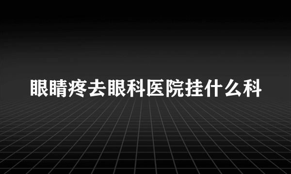 眼睛疼去眼科医院挂什么科