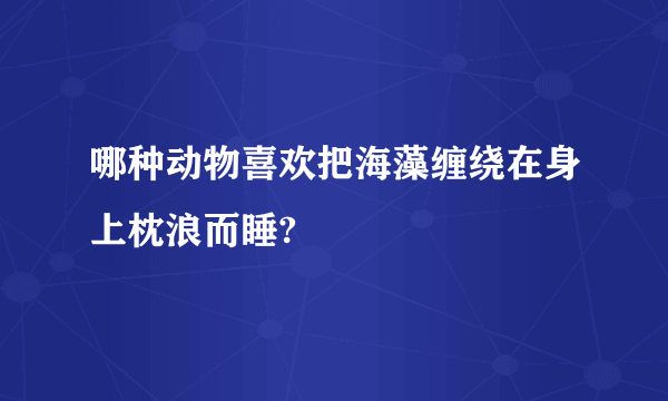 哪种动物喜欢把海藻缠绕在身上枕浪而睡?