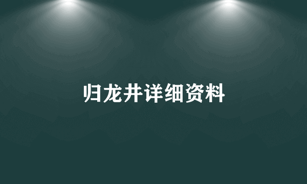 归龙井详细资料