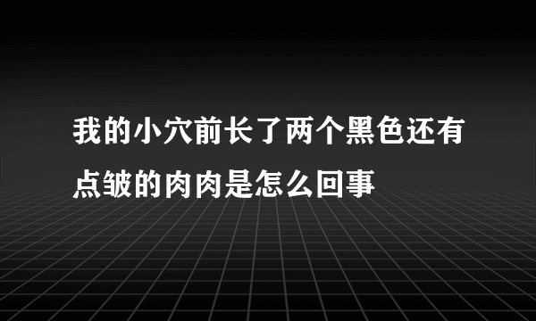 我的小穴前长了两个黑色还有点皱的肉肉是怎么回事