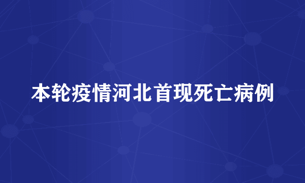 本轮疫情河北首现死亡病例