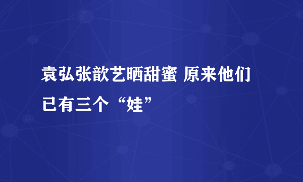 袁弘张歆艺晒甜蜜 原来他们已有三个“娃”