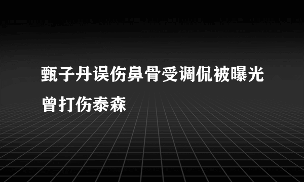 甄子丹误伤鼻骨受调侃被曝光曾打伤泰森