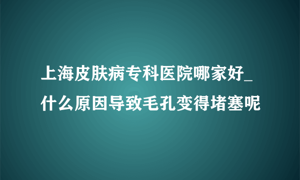 上海皮肤病专科医院哪家好_什么原因导致毛孔变得堵塞呢