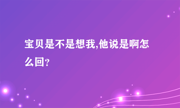 宝贝是不是想我,他说是啊怎么回？