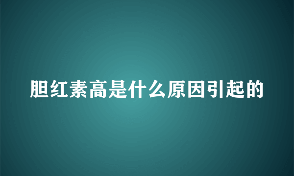 胆红素高是什么原因引起的