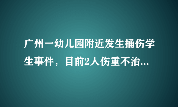 广州一幼儿园附近发生捅伤学生事件，目前2人伤重不治，嫌疑人自残死亡，还有哪些信息值得关注？