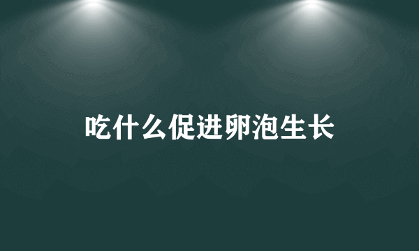 吃什么促进卵泡生长