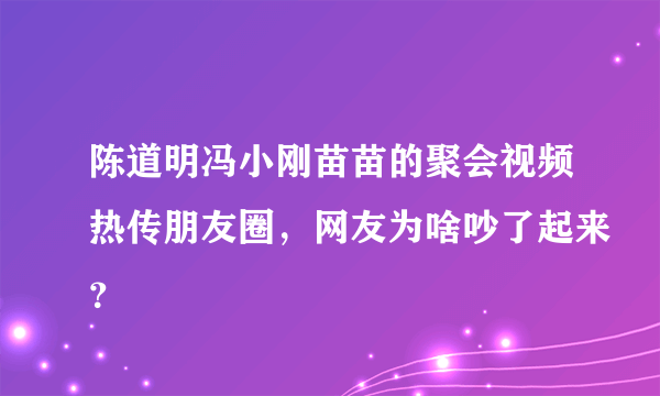 陈道明冯小刚苗苗的聚会视频热传朋友圈，网友为啥吵了起来？