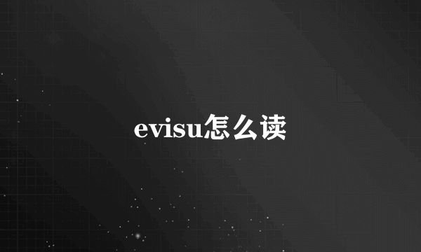 evisu怎么读