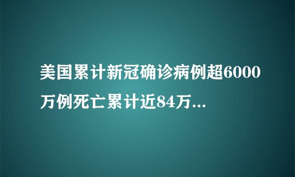 美国累计新冠确诊病例超6000万例死亡累计近84万例-闽南网