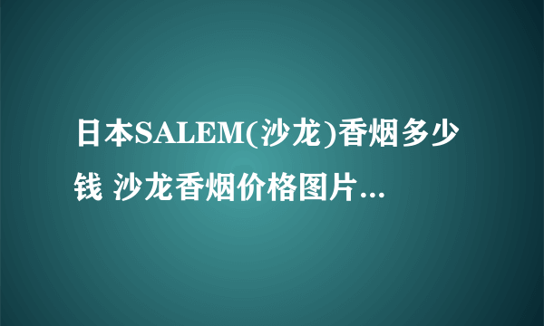 日本SALEM(沙龙)香烟多少钱 沙龙香烟价格图片大全(10-15元)