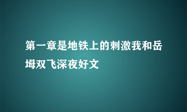 第一章是地铁上的刺激我和岳坶双飞深夜好文