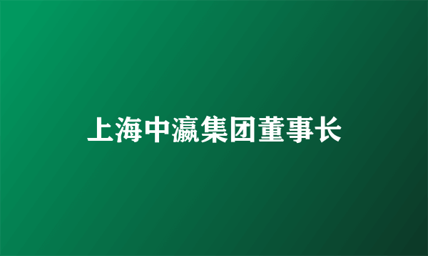 上海中瀛集团董事长