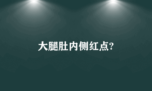 大腿肚内侧红点?