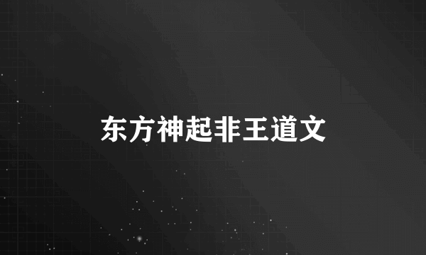 东方神起非王道文