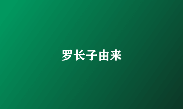 罗长子由来