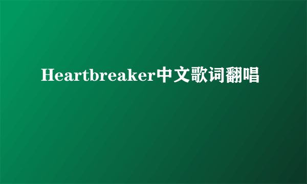 Heartbreaker中文歌词翻唱