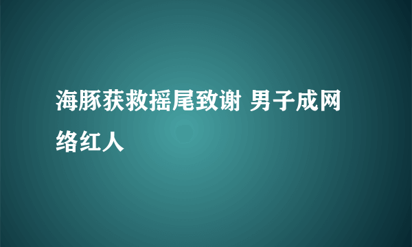 海豚获救摇尾致谢 男子成网络红人