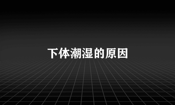 下体潮湿的原因