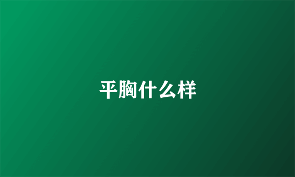 平胸什么样