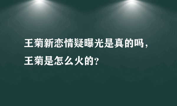 王菊新恋情疑曝光是真的吗，王菊是怎么火的？