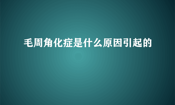 毛周角化症是什么原因引起的