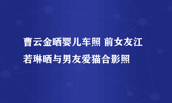 曹云金晒婴儿车照 前女友江若琳晒与男友爱猫合影照