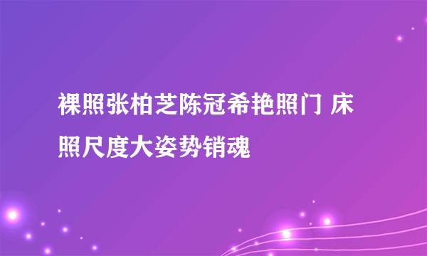 裸照张柏芝陈冠希艳照门 床照尺度大姿势销魂