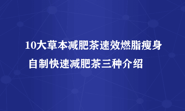 10大草本减肥茶速效燃脂瘦身 自制快速减肥茶三种介绍