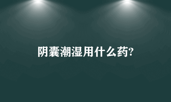 阴囊潮湿用什么药?