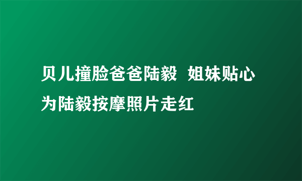 贝儿撞脸爸爸陆毅  姐妹贴心为陆毅按摩照片走红