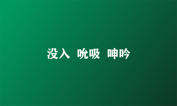 没入  吮吸  呻吟