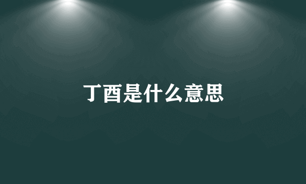 丁酉是什么意思