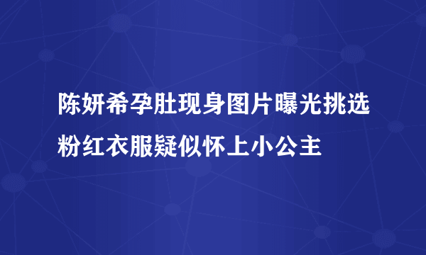 陈妍希孕肚现身图片曝光挑选粉红衣服疑似怀上小公主