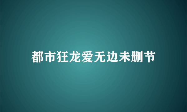 都市狂龙爱无边未删节