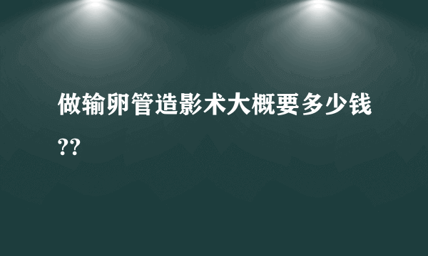 做输卵管造影术大概要多少钱??