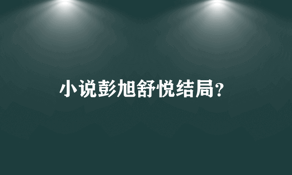 小说彭旭舒悦结局？