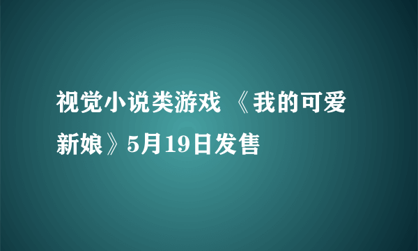 视觉小说类游戏 《我的可爱新娘》5月19日发售