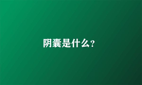 阴囊是什么？