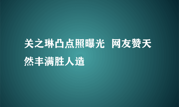 关之琳凸点照曝光  网友赞天然丰满胜人造